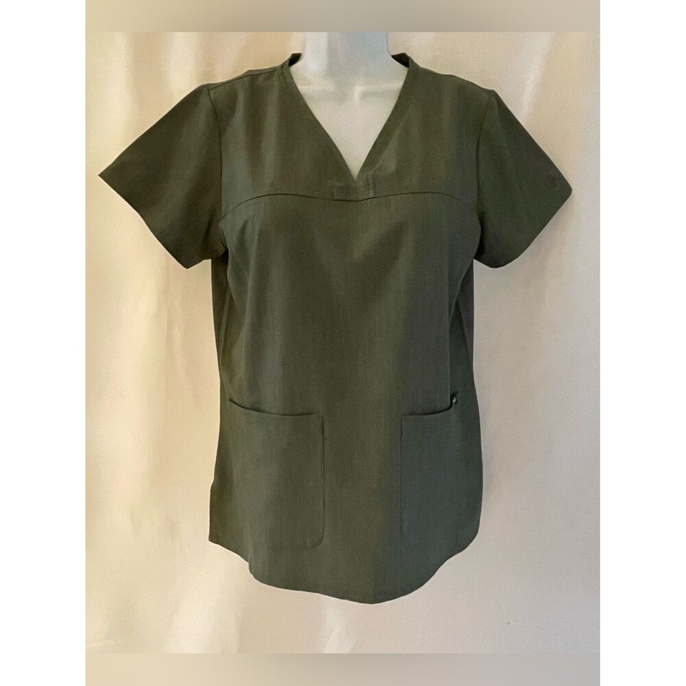 Adar Pro Ultimate Scrub Top Size Medium Heather Green